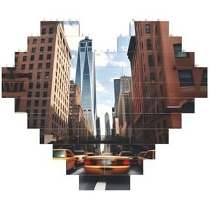 New York legpuzzel - hartvormige bouwstenen puzzel-leuk en stressverlichtend puzzelspel
