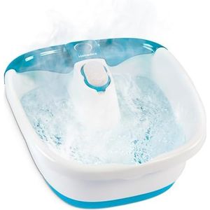Homedics Bubble Mate Foot Spa, Toe Touch Controlled voetenbad met verkwikkende bubbels en spatwaterdicht, verhoogde massageknooppunten en verwijderbare puimsteen