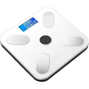 Weegschaal Badkamerweegschaal Elektronische Zonneweegschaal Weegschaal Lichaamsvetweegschaal Multifunctioneel Personenweegschaal(White)
