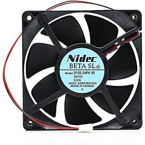 LMNCBVYA - 2-Wire, 0.27A, High Airflow, Low Noise, Dual Ball Bearing D12E-24PH 05 120mm DC 24V Inverter Fan