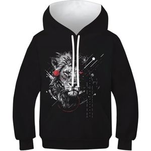 RNDKAUUIE Konijntje Hoodies Bedrukte Trui Jongens Meisjes Kinderen Lange Mouwen Sweatshirts met Capuchon met Zak, Stijl-5, 9-11 jaar