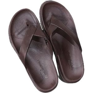 BDWMZKX Slippers Flip-flops Men's Summer Slippers Female Students Outer Wear Couple Slippers Men's Non-slip Men's Beach Shoes Summer-brown-44