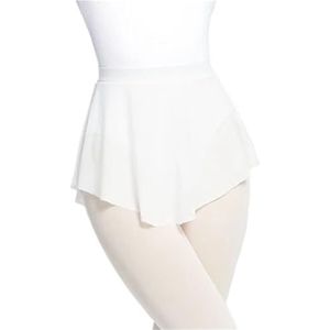 UBOHUZ Dames Ballet Rokken Dans Korte Hoge Split Rok Ballerina Volwassen Jurk Zacht Mesh Elastisch voor Dansen voor Vrouwen, Wit, XXL