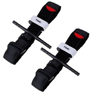 Set van 2 tourniquets, tactische gevechtstoepassing, noodtourniquet met één hand, militaire tourniquet band voor sporttraining, jachtkamp, klimmen, militaire noodgevechten