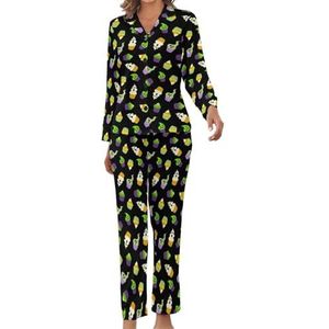 Happy Halloween Cupcake dames pyjama set bedrukte pyjama set nachtkleding pyjama loungewear sets S