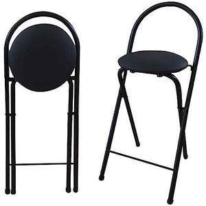 Balkon barkrukken, moderne minimalistische barkruk stoelen, draagbare kruk kleine campingstoel buiten zwart, opvouwbare krukken voor volwassenen draagbaar 300 lbs, lichtgewicht