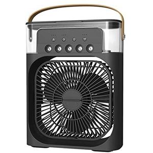 Draagbare airconditioners Draagbare Airconditioner Luchtkoeler Waterkoeling Spray Fan USB Desktop Bevochtiging Fan Mini Air Cooling Fan Draadloze Ventilator (Color : Black)