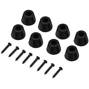 Fosa Speaker Spike Pad Kit, 8 stuks 30 x 20 mm rubberen voetjes anti-vibratiebasis pad standaard voor luidspreker, gitaarversterker met schroeven