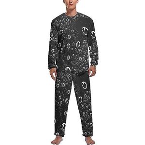 Regen op autoruit zachte heren pyjama set comfortabele loungewear top en broek met lange mouwen geschenken XL