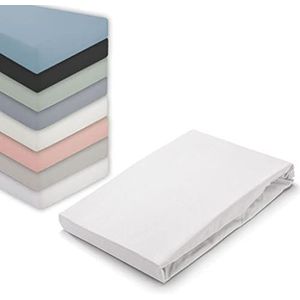 Byrklund Hoeslaken Bed Basics Cotton - 90x220 - 100% Katoen - Wit