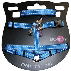 Bobby Cat Pack Harnas Plus Leash Safe, Blauw