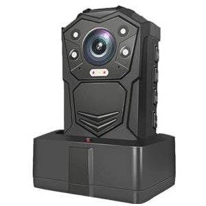 Lichaamscamera DSJ-Y1 GPS HD 1296P H22 Bodycam Politieapparatuur Digitale voicerecorder Draadloze mini verborgen lichaamscamera met audio en video(256GB)