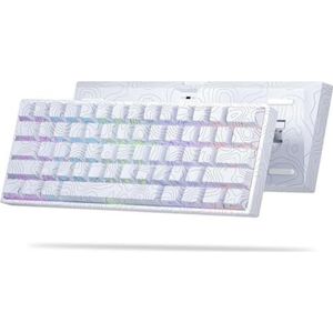 QPSJXN Wifi-mechanisch gamingtoetsenbord M61 Pro Bluetooth 2,4 GHz USB-C Hot Swappable Switch Switch Aangepast toetsenbord compatibel met meerdere apparaten