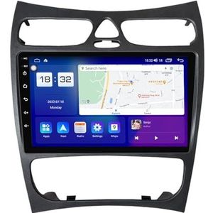 Android 14 2 Din Autoradio Stereo Voor Mercedes Benz CLK 2002-2005 9 Inch Touchscreen Autoradio Auto-accessoires Multimedia Videospeler Ondersteuning Stuurbediening(T2 8Core 8+128G)