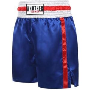 ARIASS Muay Thai Shorts, MMA Boxing Shorts met trekkoord, Gym BJJ Grappling Kick Cage Fighting Training Kleding Unisex (Color : Blue, Size : XXX-Large)