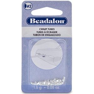 Crimp Tubes Size 2 1.5g-Silver-Plated