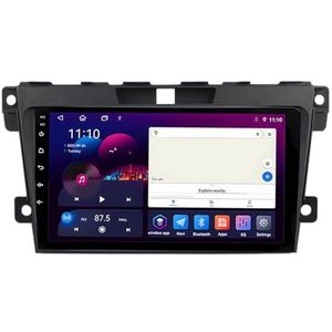 Android 13 GPS Navigation Stereo voor Mazda CX7 CX-7 2008-2015 9 Inch 2 Din Car Stereo Radio met CarPlay AHD Omgekeerd beeld Bedieningselementen op het stuur Bluetooth(S5 6G+128G)