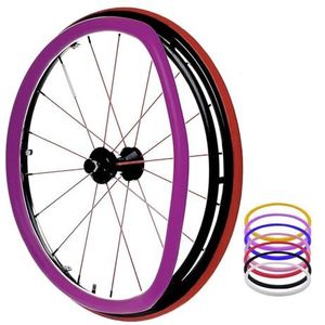 Rolstoel Duwwielafdekkingen, rolstoel stuwkracht velgen, sport rolstoelbekleding voor achterwiel, siliconen handduwhoes, antislip