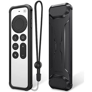 Fintie Beschermhoesje voor Apple TV Siri Remote 2021 2022, zacht TPU, licht, antislip, schokbestendig, beschermhoes voor Apple TV 4K / HD Siri afstandsbediening (2e generatie/3e generatie), zwart