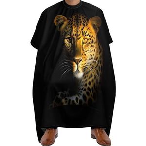 Kapper Cape Gold Leopard Salon Cape Unisex Haar Snijden Cape Verstelbare Kapsel Cape Voor Thuis Kapper Accessoires Herbruikbare 140x168cm