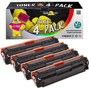 Yellow Yeti 4 stuks Compatibele 131X 131A 731 Toner Cartridges voor Gebruik met HP LaserJet Pro 200 Color MFP M276nw M276n M251nw M251n | CF210X 2,400 pagina's CF211A CF212A CF213A 1,800 pagina's