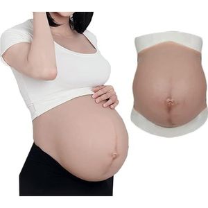 Nepzwangere buik, realistische siliconen nep kunstmatige zwangerschapsbuik, for feesten, podiumoptredens, acteurs, zwangerschapskostuum, rekwisiet.(L)