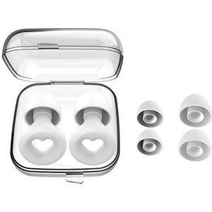 Oordopjes Hartvormig voor slaap en geluidsgevoeligheid, zachte siliconen, herbruikbare ruisonderdrukking (wit)