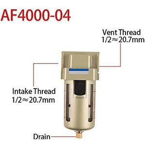 Luchtfilter, Pompcompressor Filter Pneumatische componenten Olie Water Separator Compressed Source Processor AF2000-02 AF3000-02 (Size : AF4000-04)