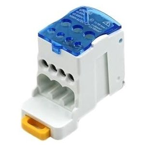 Verdeeldoos voor bekabelingstabellen, eenpolig, met aansluiting en aftakking voor DIN-rail, klemmenblok UKK 80A/125A/160A/250A/400A/500A (XT30, UKK160A)