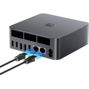 Beelink Mini PC AMD, Ryzen 7 6800U (8C/16T tot 4,7 GHz), EQR6 Mini Computer 32GB LPDDR5 1TB M.2 PCIe4.0 SSD Windows 11 Pro, 4K Dual Display, Dual HDMI, Dual 1000M LAN, WiFi6, BT5.2