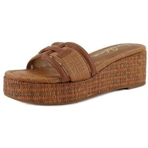 Sam Edelman Dames Pauleena Wedge Sandaal, Rich Cognac/Cuoio, 4.5 UK, Rijke Cognac Cuoio, 37.5 EU