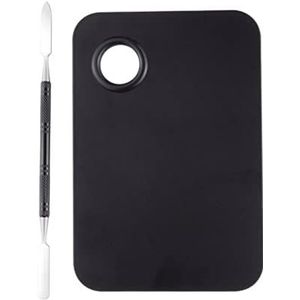 Black Makeup Blender Gepolijst Mixing Plate Foundation Eyeshadow Palet met Spatula-bar