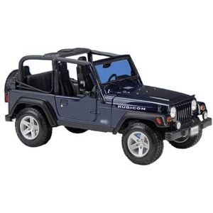 Model Speelgoedauto Voor Jeep 1:18 simulatie legering model auto speelgoed simulatie binnendeur te openen metalen model (Color : Wrangler Rubicon Convertible Blue)
