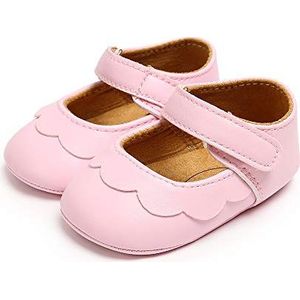 MASOCIO Baby Meisje Schoenen Mary Jane Baby Anti Slip Eerste Wandelschoenen, roze, 12-18 maanden