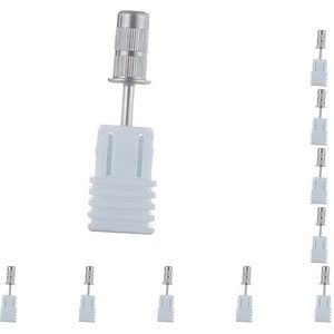 10 Set van RVS Schuurband Doorn Bit voor Nail Boor Machine Acryl Nail Zilver, 0,5 x 0,25 inch
