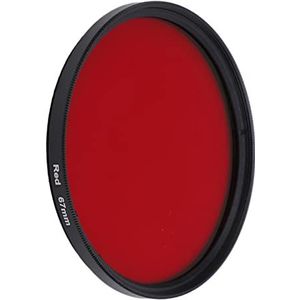 52Mmp Rode Filter Rode Camera Filter Rode Schroefdraad Camera Lens Filter Volledig Rode Kleur Filterisch Glas Voor Camera Lens (67mm)