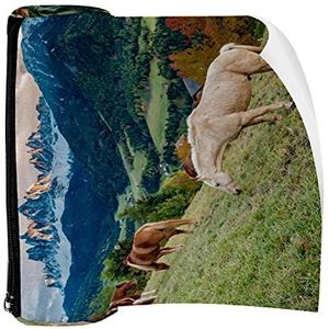 Potlood Case Pen Tas Houder met Rits Coin Organizer Tassen Make-up Cosmetische Pouch voor Vrouwen Tiener Meisjes Jongens Kinderen, Paard