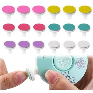 18 Stuks Elektrisch Gereedschap Vijl Accessoires Frosted Blad Slijpschijf Schuurschijf Vervanging Elektrische Nagelvijl Vervanging Hoofd Slijper voor Snijden Manicure Sets