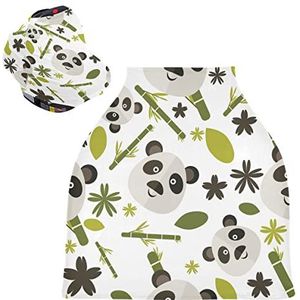 Leuke Panda Bamboe Baby Autostoelhoes Luifel Stretchy Nursing Covers Ademend Winddicht Winter Sjaal voor Baby Borstvoeding Jongens Meisjes