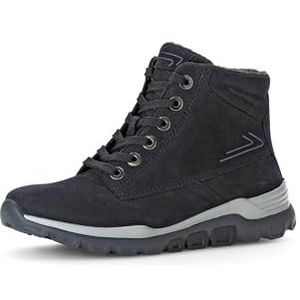 GABOR - Veterlaarsjes - Blauw - Effen - Leer - Met Plateau
