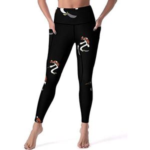 Pi Pirate Yogabroek voor dames, hoge taille, buikcontrole, workout, hardlopen, leggings, 2XL