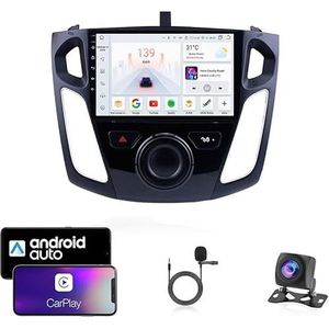 Android 13 Dubbel Din Auto Stereo Touchscreen Auto Stereo Voor Ford Focus 3 2011-2019 Met Bluetooth GPS Navigatie WiFi FM Radio USB/SWC/Plug en Play Ondersteuning Carplay&Android Auto(8 Core 4G+Wifi 2