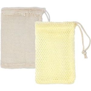 LICQIC 2 stuks Sisal zeepzak, exfoliërende zeepzakken voor schuimen en exfoliëren in de douche