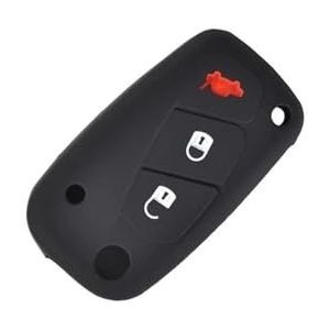 Sleutelbehuizing accessoires Voor Citroen Voor Relay Voor Nemo Voor Peugeot Voor Boxer Voor Bipper Siliconen Sleutelhoes Autoaccessoires(Black)