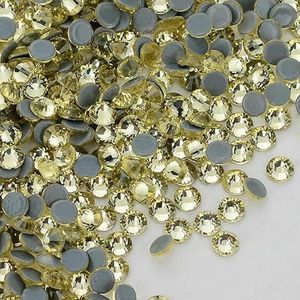 SS6-SS20 1440 stuks kristal hotfix strass steentjes flatback glitter steentjes nail art decoraties diy accessoires-lichtgeel-SS16 (3,8-4,0 mm)-1440 stuks