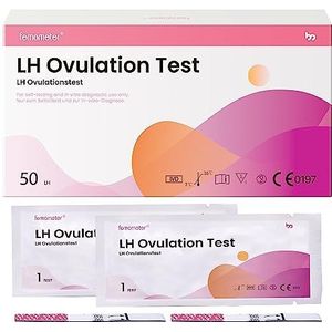 Femometer 50 ovulatietests 25 miu/ml, teststrips voor gevoelige vruchtbaarheidsvoorspelling Fer