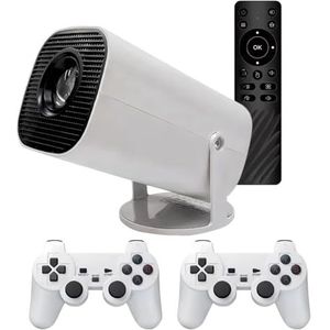 Videogameprojector, 4K/1080P HD Retro-gameprojector Met 2 Draadloze Controllers Met Meer Dan 36.000 Klassieke En Moderne Games Kerstfamilie-entertainment Essentieel