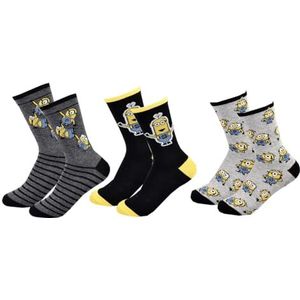 MINIONS Jongens Sokken set van 3 Veelkleurig 31-36