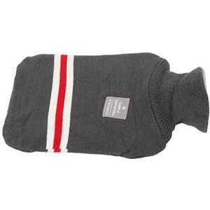 Warmwaterkruik, Groot 1000 Ml met Donkergrijze Gebreide Hoes Heetwaterwarmer voor Krampen