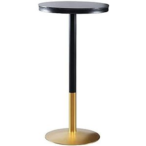 ZYDZ Marmeren Hoge Tafel, Moderne Cocktailtafel Bar Hoogte, 21,6in/55cm Ronde Teller Tafel, Gemakkelijk Te Installeren (zwart, 95/110/120cm Optioneel) (95cm/37,4in)